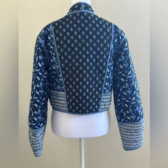 Reversible Boho Quilted Patchwork Jacket – Pink/Blue - Picture 6 of 8